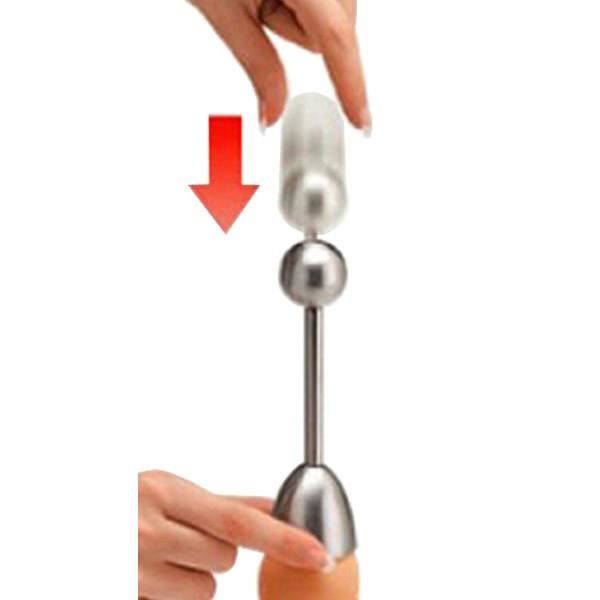 Toqueur à oeuf - MANUFACTURER - Standard - Inox - Gris - 14 x 4 x 4 cm