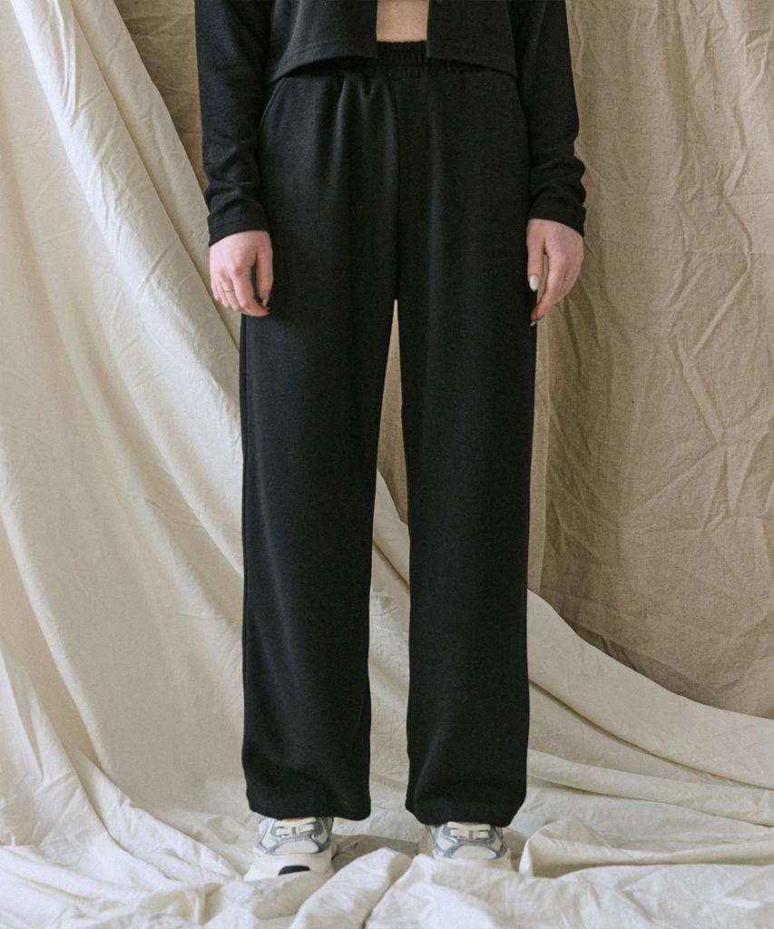 5OML Soft Wide Knit Pants (Black)