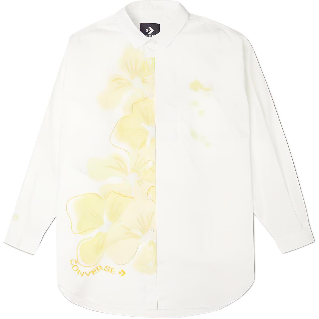 Converse Shirts Women s White Pointed Collar Moderate Shirt 10022419-A01 M
