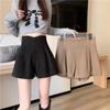 Women's High-Waisted Woolen Wide-Leg Shorts - Autumn 2024 Korean Style Slim-Fit Leggings