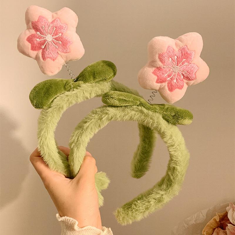1 Stück Kreative Lamm Plüsch Blume Haarreifen für Mädchen Frau Niedliche Koreanische Kopfbedeckung Kopfreif Haarreifen Haar Accessoires Ornamente