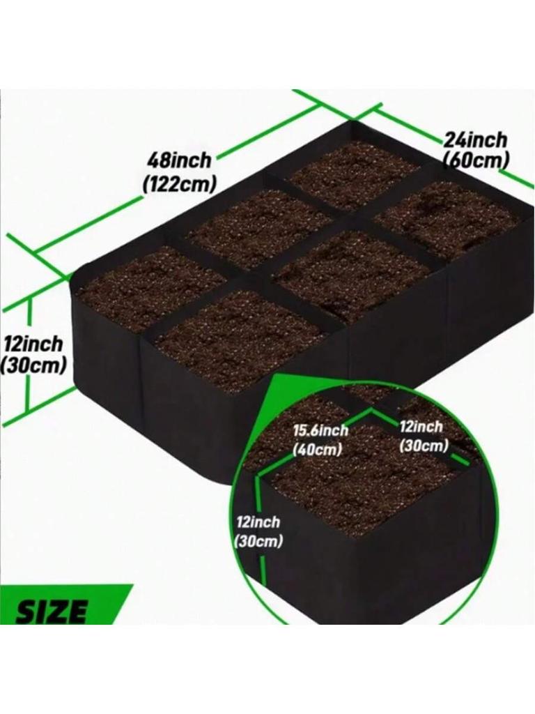 Jardim Levantada Plantando Cama, Saco De Plantação De Vegetais, Quadrado Reutilizável, Grande Capacidade, Recipiente De Plantado