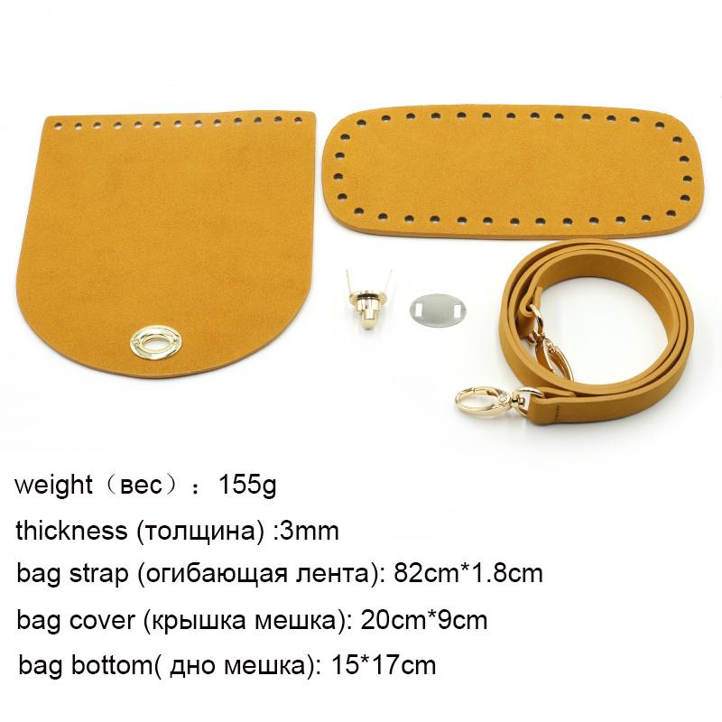 New Shoulder Handle Strap Accessories For Handbags Bag Set Leather Bag Bottoms Cover With Hardware For DIY Handbag #C