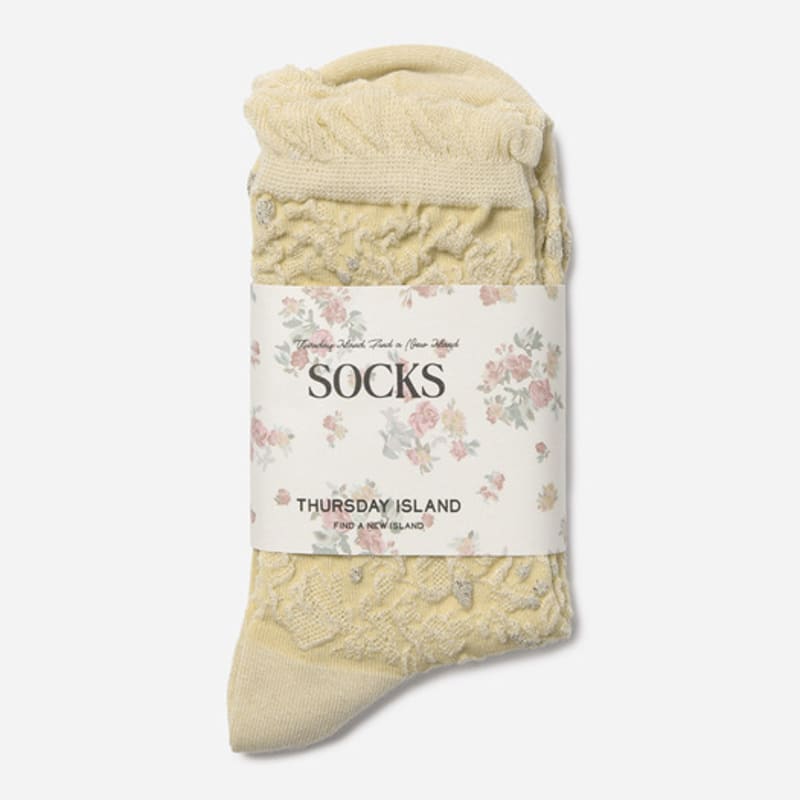 Thursday Island Flower Skashi Socks_T256MSC131W
