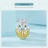 Silver Ziyun Dragon Egg DIY Beaded Bracelet, S925 Sterling Silver, New Year's National Trend Style.