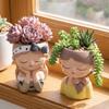 Resin Fairy Flowerpot Cartoon Bonsai Vase Creative Succulent Planter Pot Drawing Room