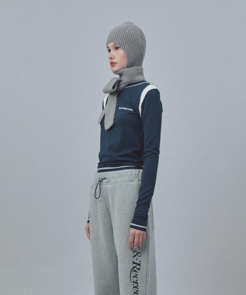 REST&RECREATION Hairy Scarf Beanie - Gray
