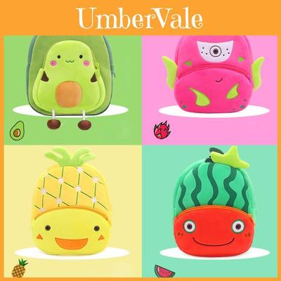 Schöner Cartoon-Frucht-Rucksack für Kinder 2-4 Jahre, Plüsch-Umhängetasche, Direktverkauf Fabrik