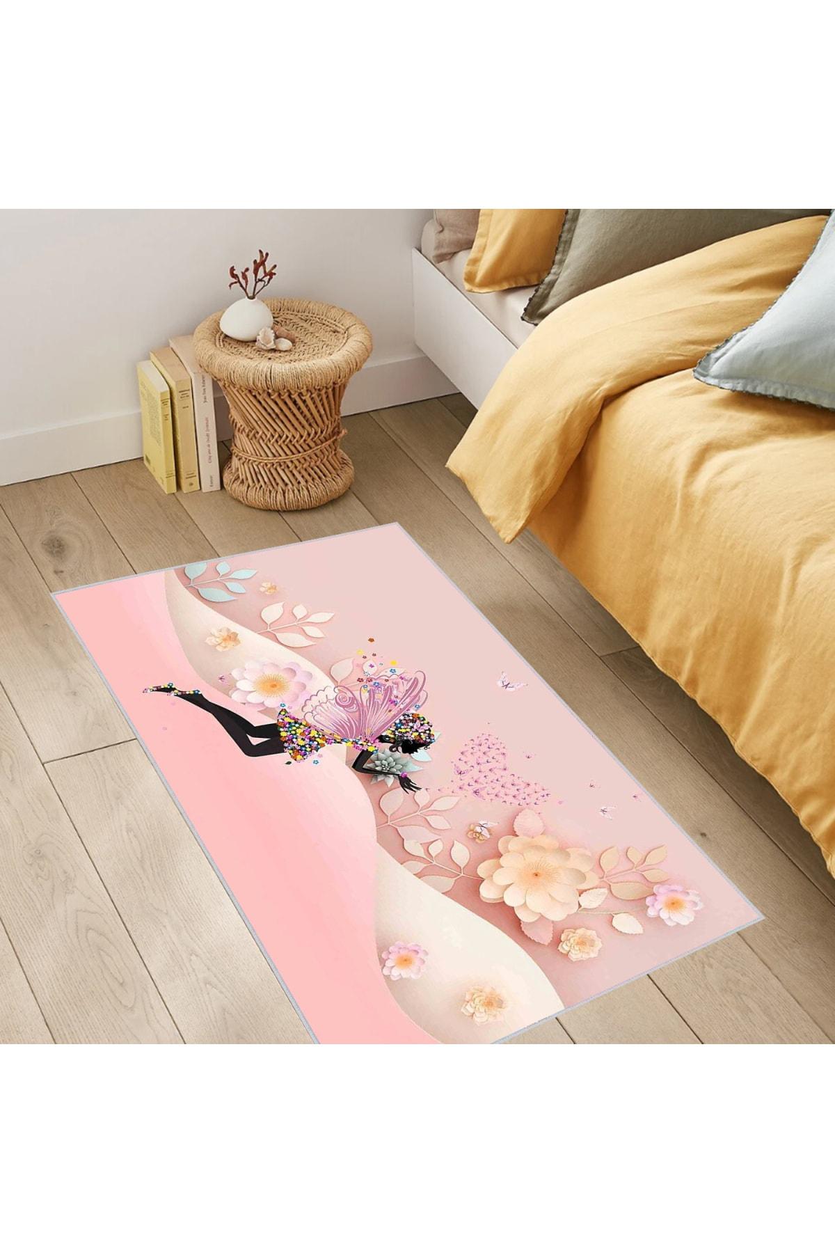 

Моющийся ковер с принтом Rovigo Home RVG0384 50x80 розовый
