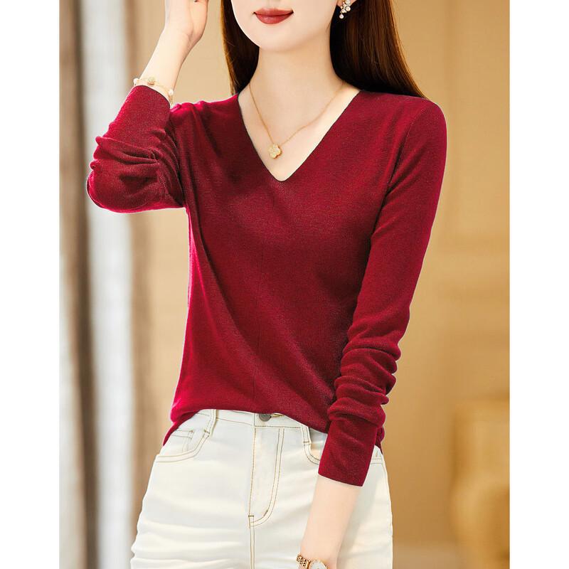 Demana Women's Relaxed Fit V-Neck Knit Top
