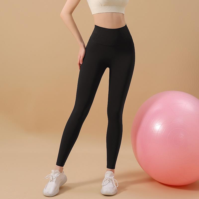 Cross-Border Slimming Yoga Pants: Tummy Control, Hip Lift, Nude-Feel, High Waist, Anti-Roll Edge Fitness Pants for Women