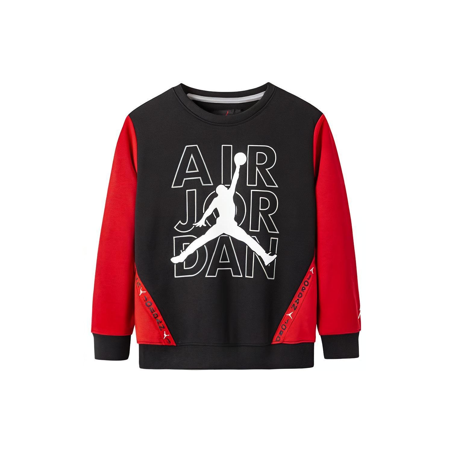 

Толстовка с круглым вырезом и логотипом Jordan Alphabet, детские топы, черный JD2232016GS-001 M