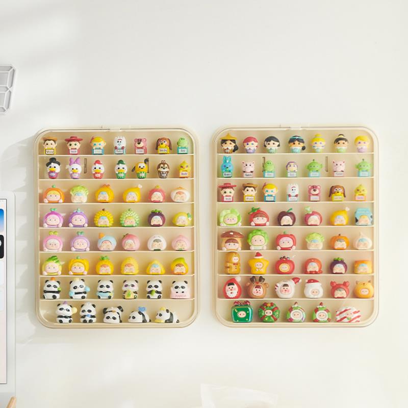 Wall-Mounted Acrylic Blind Box Display Cabinet – Multi-Layer Dustproof Storage for Dolls & Collectibles