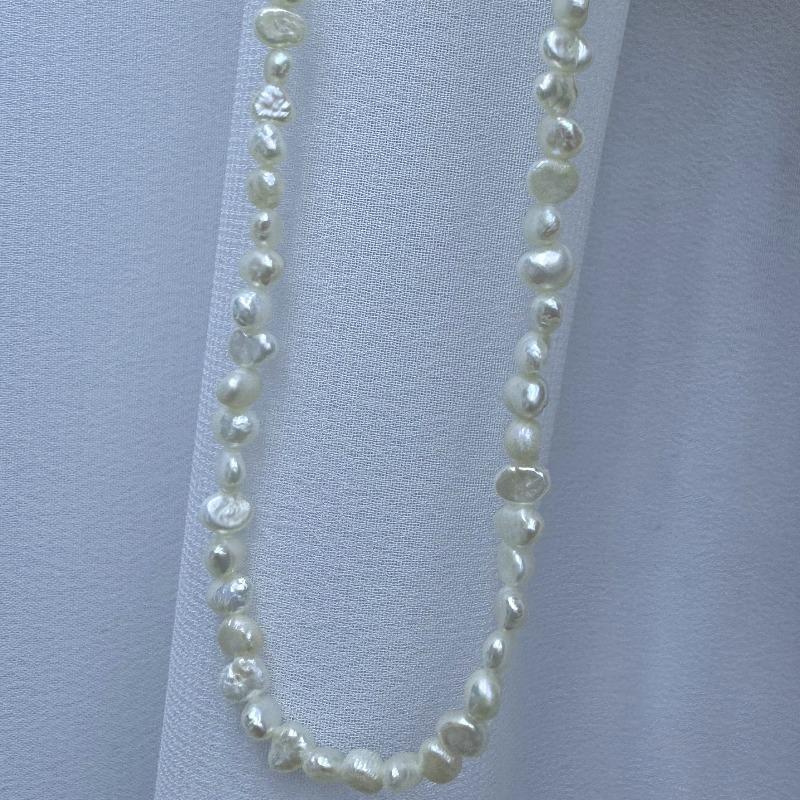 Stacked Baroque Collarbone Chain Frenchaccessible Luxuryniche Style Pearl Wheat Ear Natural Pearl Collarbone Necklace