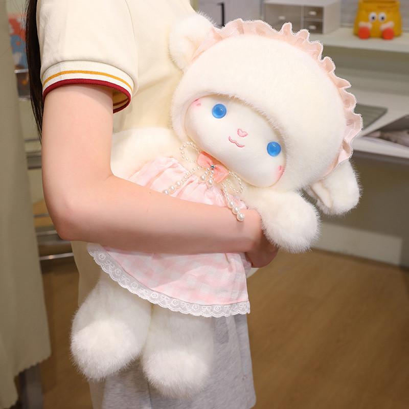 Lovey Sheep Plush Toy With Polyester Fiber Filling For Kids And Teens