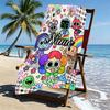Custom Name Personalized Dandy's World Print Beach Towel, for Trip Camping Beach Party Home Decor, Birthday Gift for Family & Friends