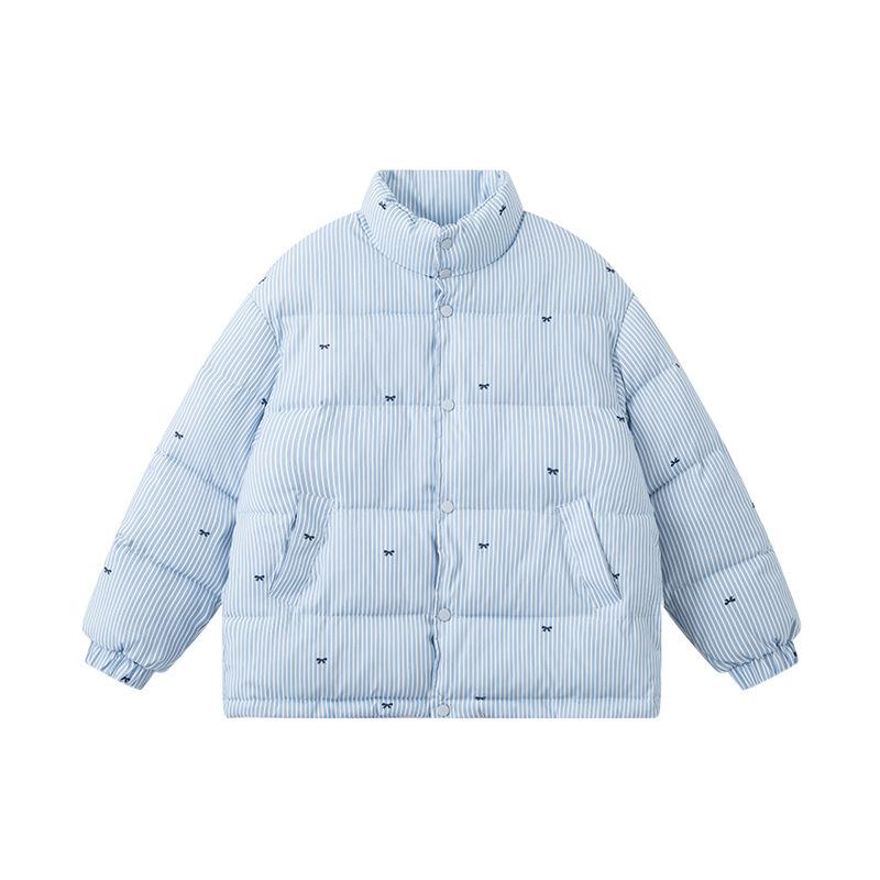 

Korean Version of Simple Cotton Clothes Autumn and Winter Loose Stand-up Collar Versatile Cotton-padded Jacket XL синий