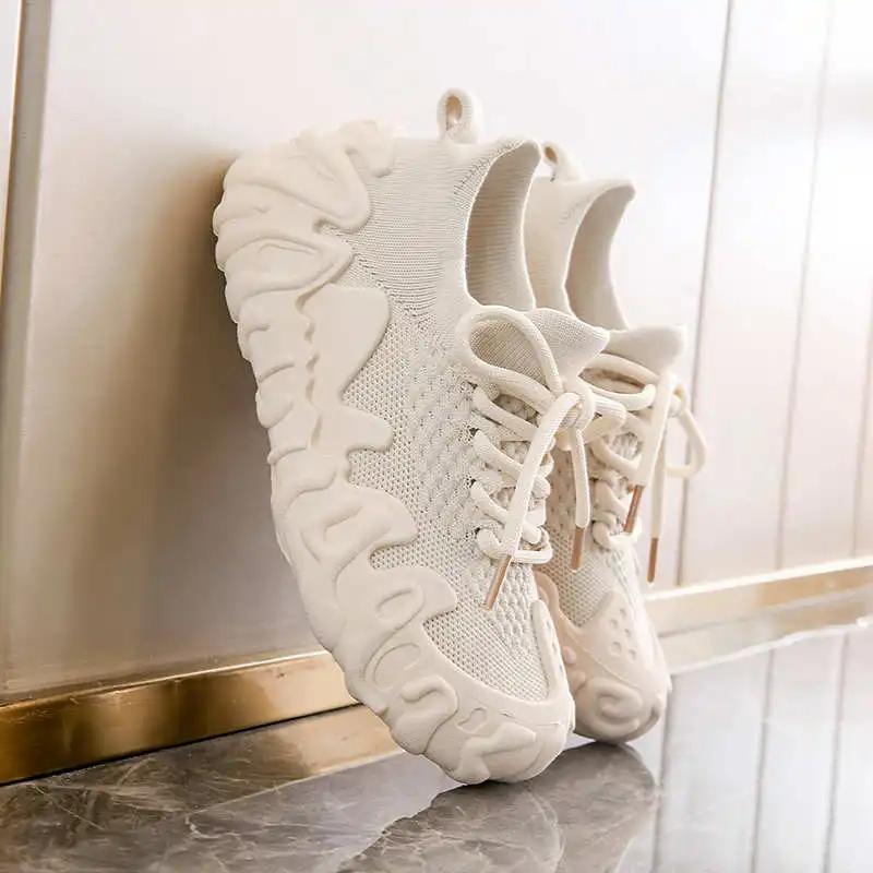 Fashion Playform Round Toe Shoes Women Luxury Sneakers Casual Unusual Sneakers Blue Tennis Woman Sport Functional Hit Small Price