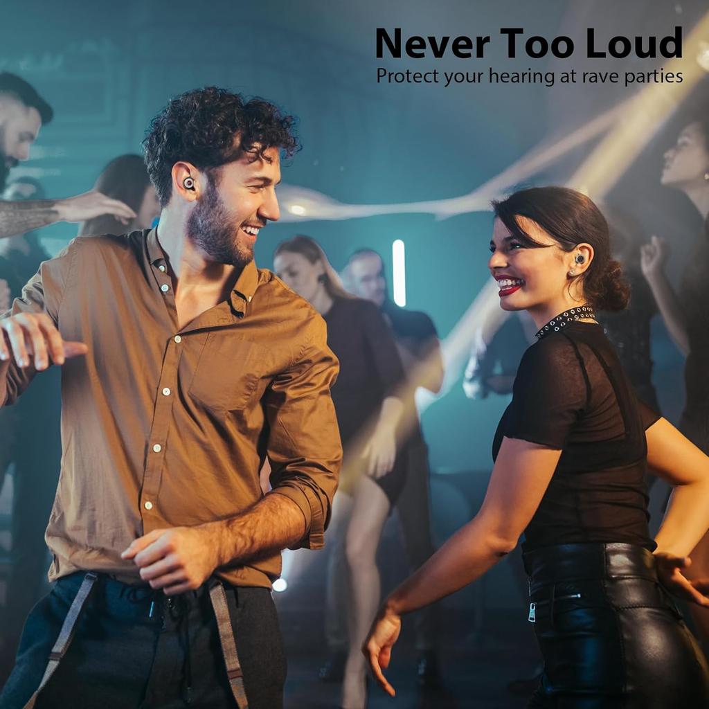 Concert Ear Plugs, Yawsoy High Fidelity Noise Cancelling Ear Plugs, Reusable Ear Plugs for Musicians, Raves, Focus and Sleep, 20dB Noise Reduction &