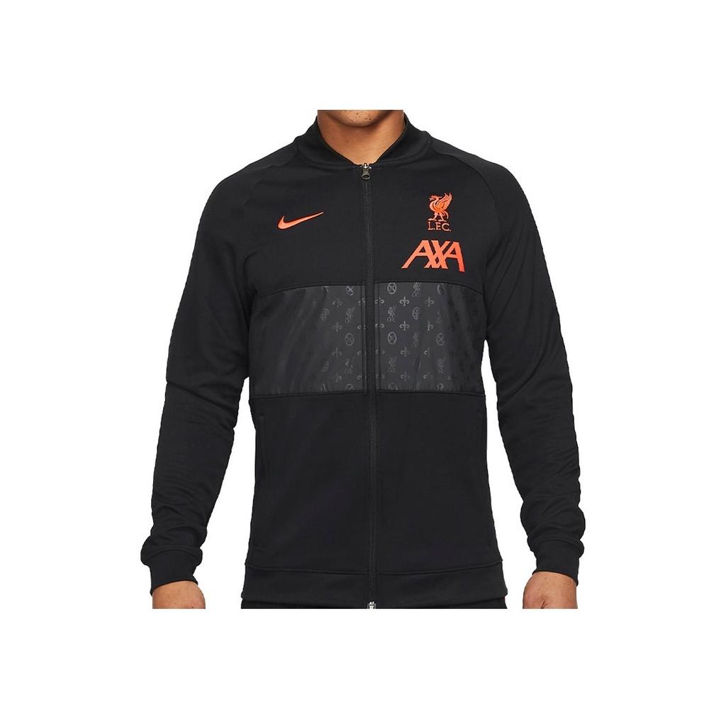 Nike Spleiset Logotrykk Langermet Fotballjakke 21-22 Sesong Liverpool Herre Topper Svart DA2774-011