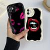 LZ19 Lips Kiss Art Clear Soft Wave Phone Cases for Samsung S24 S23 Ultra S20 FE A54 A14 A52s A51 S10 Huawei Honor 90 Protection Back Cover
