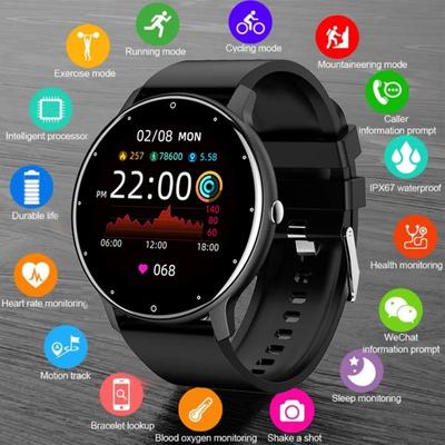 Männer Smart Uhr Full Touch Screen Sport Fitness Tracker IP67 Wasserdichte Bluetooth Smartwatch für Männer Frauen Smartphone 2023