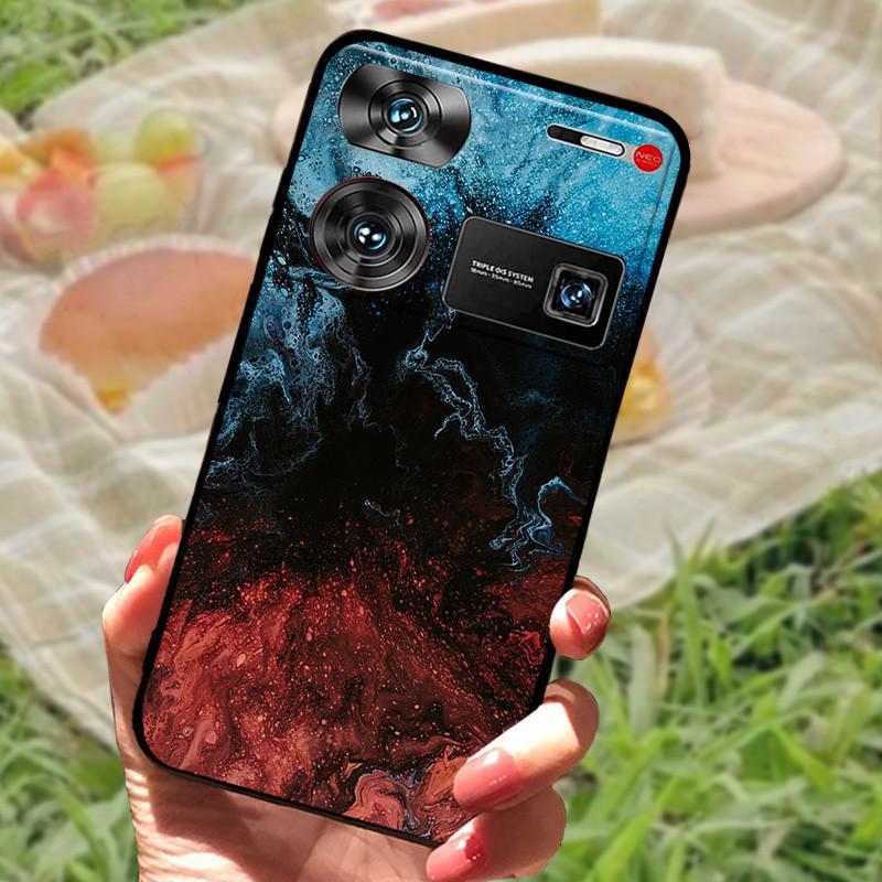 Shockproof Funda For ZTE Nubia Z60 Ultra Case Silicon Black Soft Bumper for Nubia Z60 Ultra Phone Cases Z60Ultra Cartoon Shell