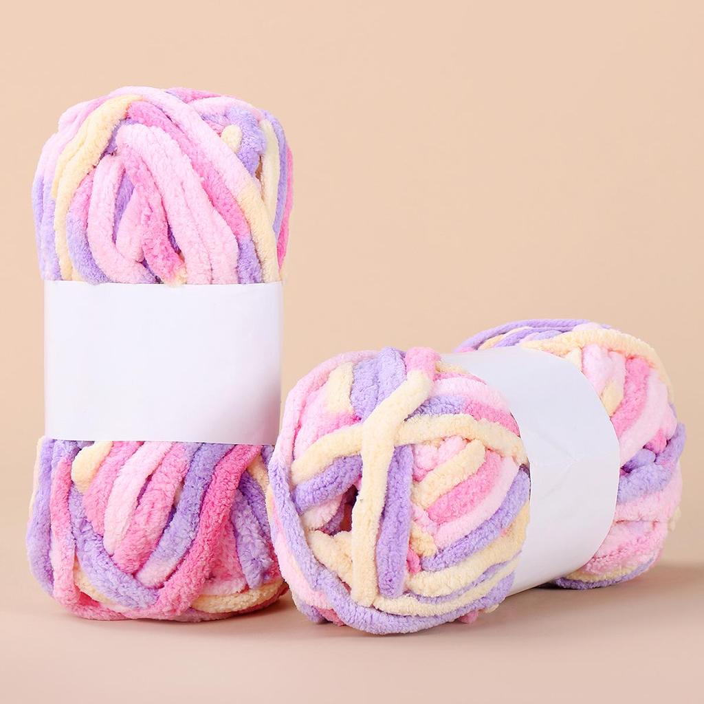 50g Ice Thread Thick Wool Yarn Ball for DIY Knitting and Weaving Projects