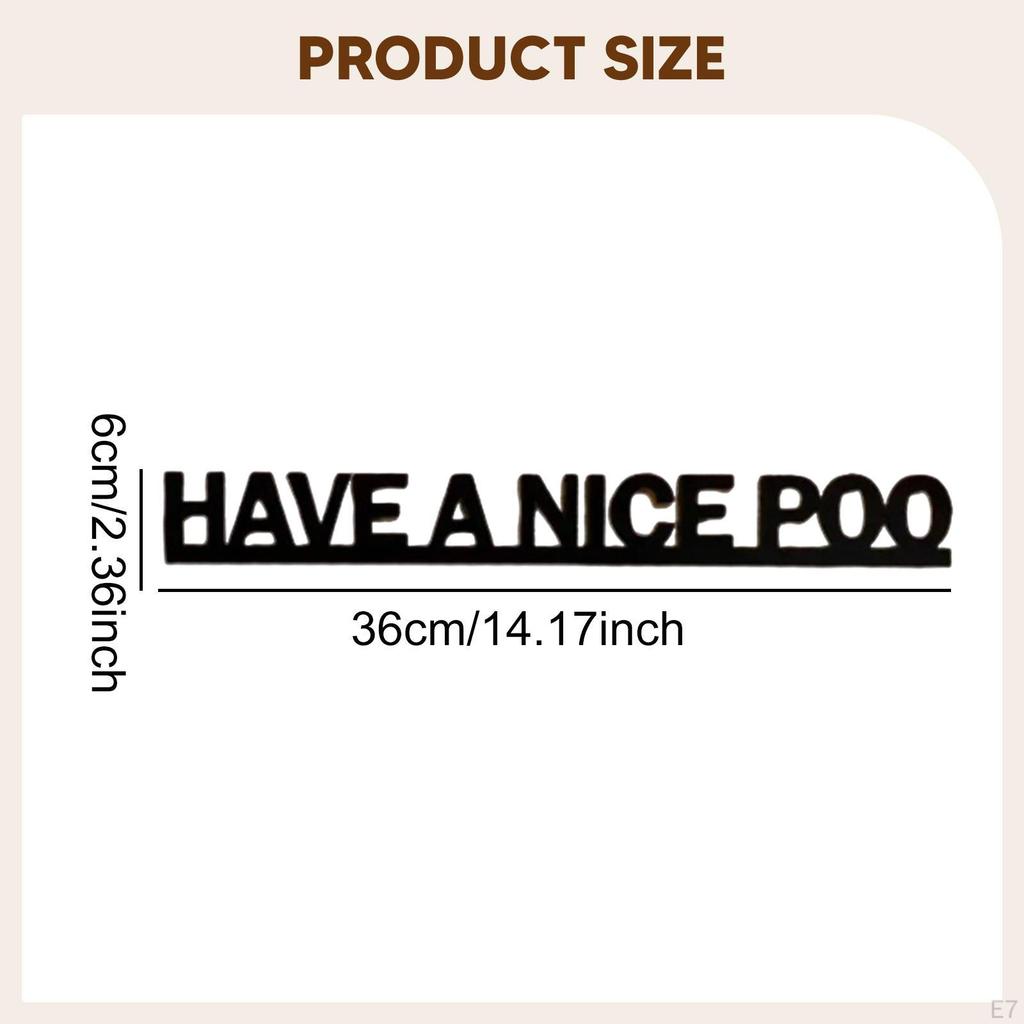 Bathroom Door Sign Acrylic Restroom Plaque Funny Wall Topper Hanging Ornament with Humorous Quotes