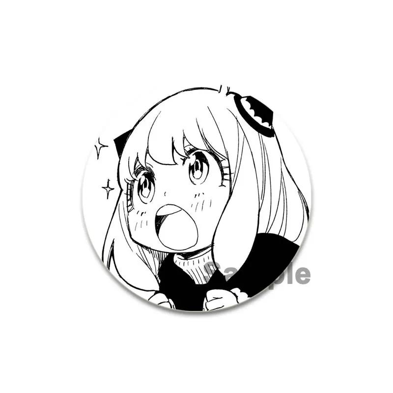 32/44/58mm SPY X FAMILY Enamel Pin Cute Anime Brooches Anya Forger Cute Head Lapel Pins Cartoon Badge Backpack Hat Jewelry Accessories Gift