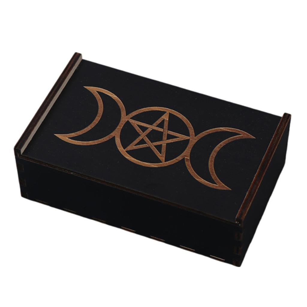 Wood Game Cards Box Playings Tarots Container Storage Case Packing Poker Box Playings Cards Box Empty Card Storage Case