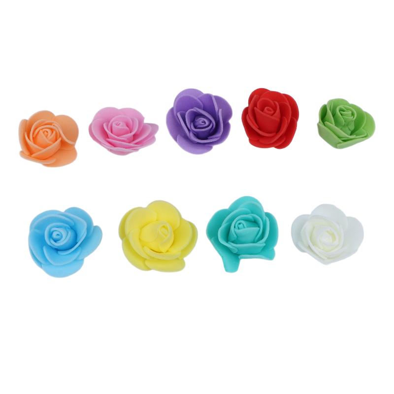 50Pcs Artificial Rose Flower Heads Multicolor Foam Rose Heads For Wedding Bouquet And Diy Crafts Party Home Decorations