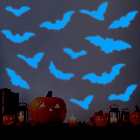 Glow in The Dark Wall Stickers Waterproof Self-Adhesive PVC Decals Glowing Wall Stickers for Bedroom Living Room Bathroom Kitchen Scratch-Resistant