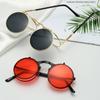 Round Steampunk Sun Glasses Circle Costume Glasses Trendy Flip Up Sunglasses  for Women & Men