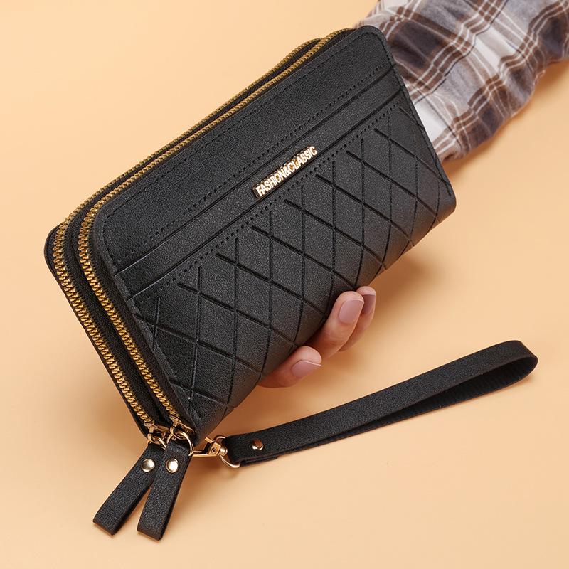 

Женский клатч-кошелек большого объема на двойной молнии 2025 - Вмещает мобильный телефон