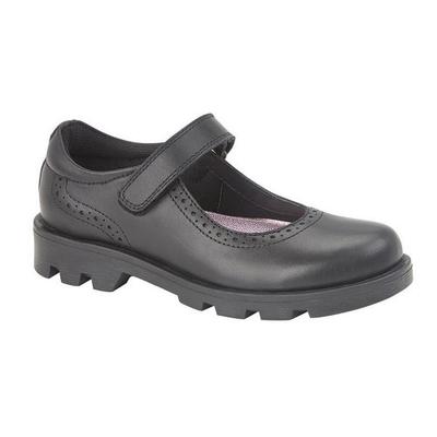 Girls Leather Touch Fastening Bar Shoe