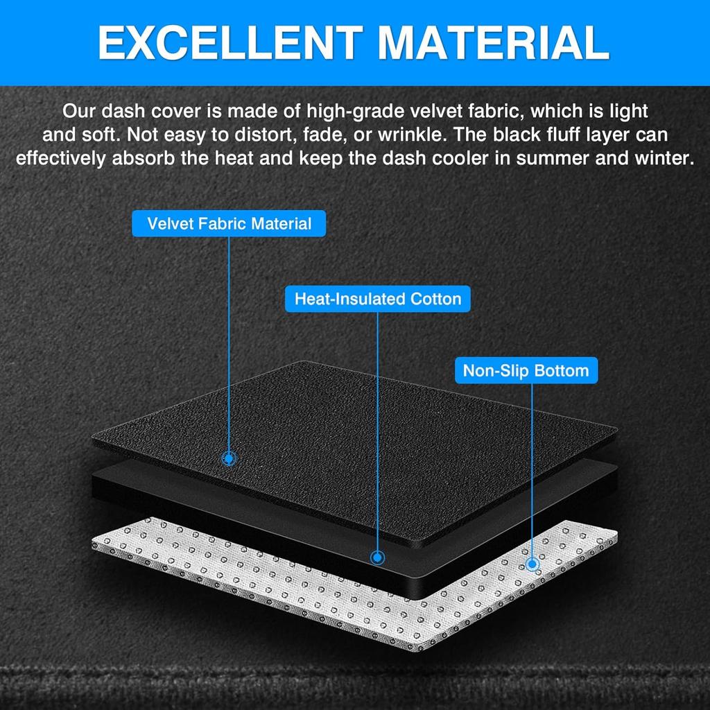 Autorder Dashboard Cover Mat For 1994-1997 Chevrolet Chevy S10 Blazer/GMC Jimmy Sonoma&1996 1997 Olds Oldsmobile Bravada Accessories Dash Cover