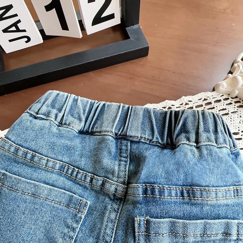 Kız Çocuk Moda İspanyol Paça Kot Pantolon - İlkbahar/Sonbahar Koleksiyonu BQA017