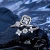 Women's Light Luxury Exquisite Open Flower Ring