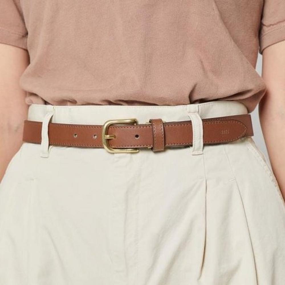 DakS Brown Leather Slim Buckle Women S Belt Dbbe2f742w3 Single option