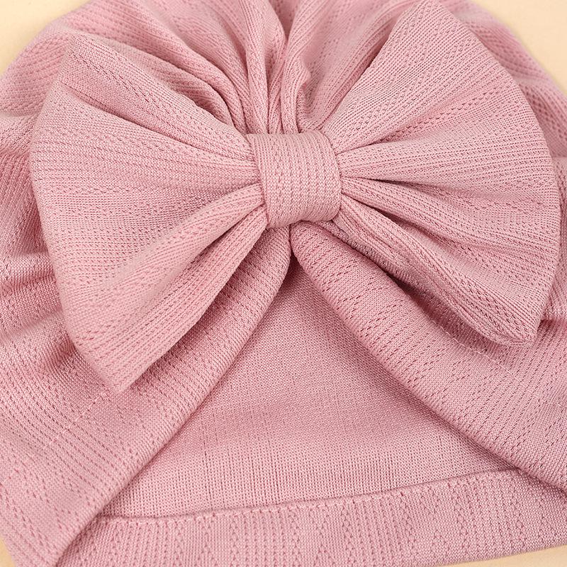 2026 Nová dětská čepice s velkou mašlí - 12 barev, Roztomilá nákrčníková čepice pro chlapce a dívky