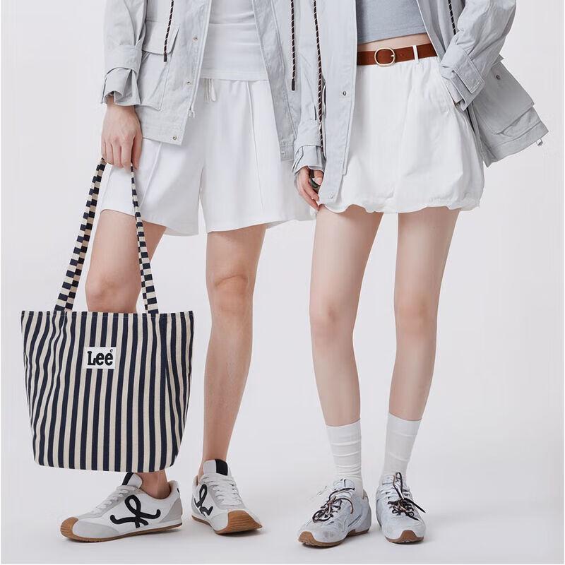 Lee Striped Canvas Tote Shoulder Bag