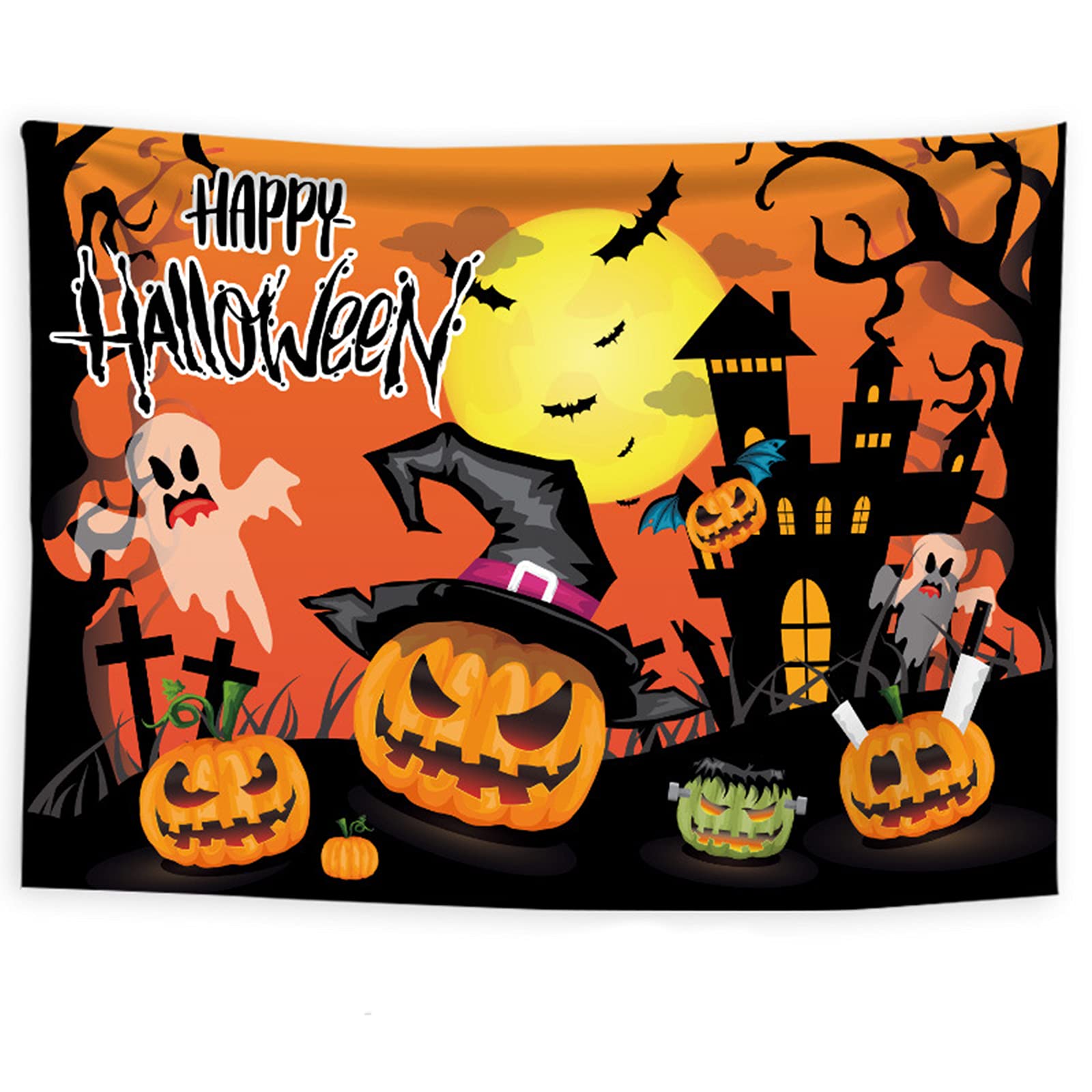 Осенний гобелен настенный гобелен деревенские тыквы и кленовые листья День благодарения — фото 14