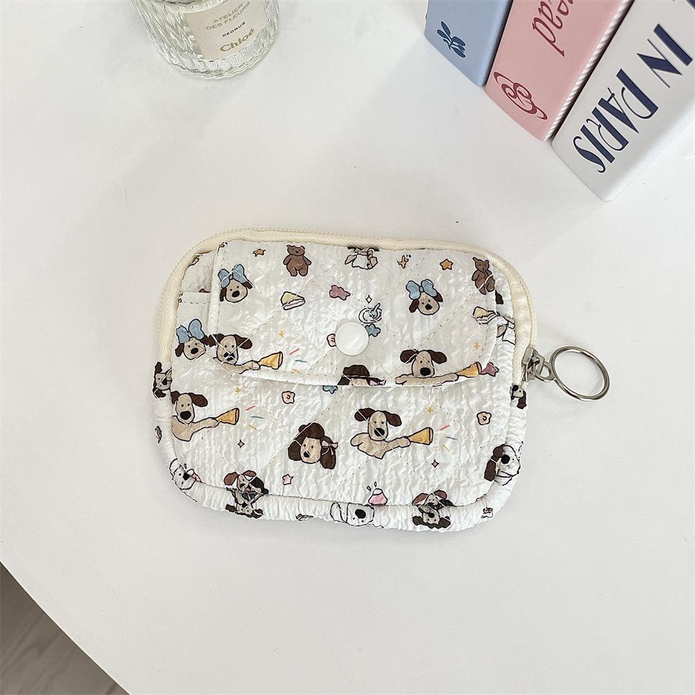 Gifts Cartoon Floral Coin Purse Multifunctional Quilted ID Holder Cute Quilted Storage Bag Portable Key Coin Purse