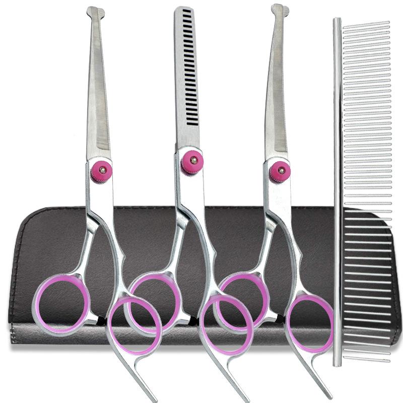 Teddy Dog 6-Inch Stainless Steel Grooming Scissors Set