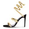 Fashion Liyke Summer Sexy Snake Twine Around Strap Women Sandals Narrow Band Open Toe Thin High Heels Party Stripper Shoes Zapatos Mujer