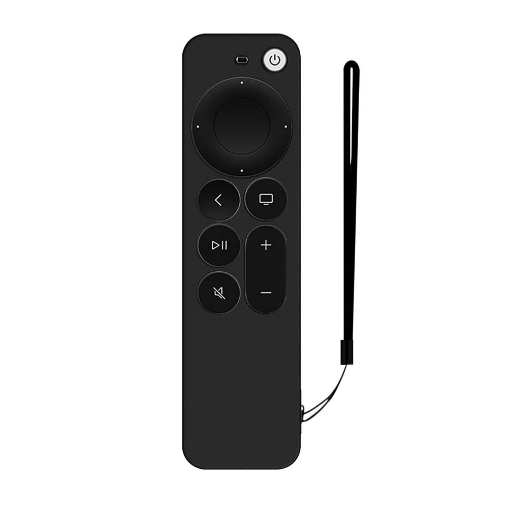 

Remote Silicone Case ForApple-TV 4K for Apple-TV 2025Remote 2nd Gen Non-Slip Durable Controller Protective Cover чёрный