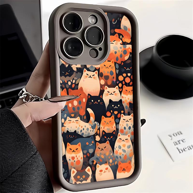 Phone Case for Xiaomi Redmi Note 12S 11S 10S 9 10 11 12 13 Pro Plus Max 5G 12C 13C 10C 12 4G 14C Cartoon Cats Soft Cover