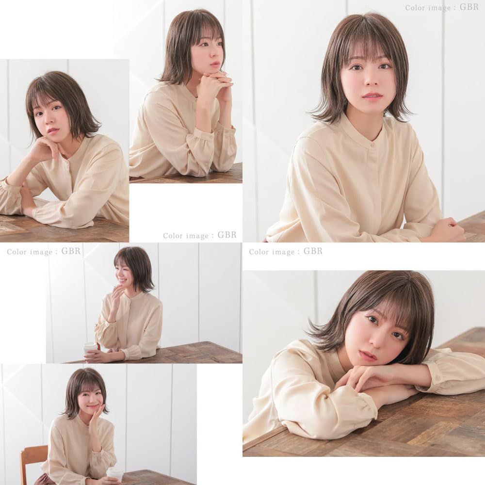 Wig Bob Full Wig Venus Relaxed Short Bob Bob Wig Free Size Beige pw111HBE [AQUADOLL] HBE.Honey