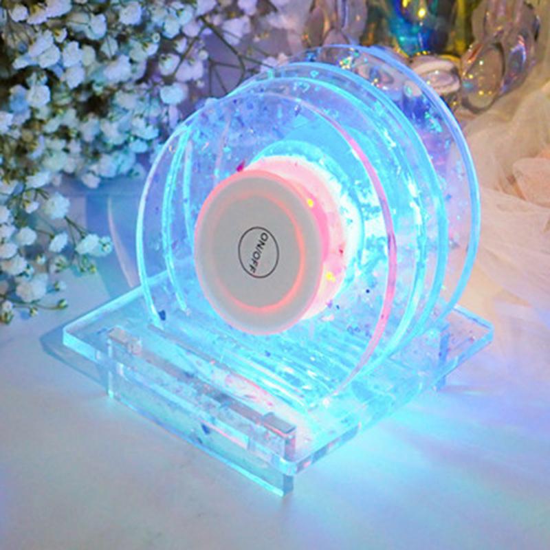 Geyik Yeni 1 Takım Reçine Epoksi Aydınlık Coaster CD Disk Silikon Kalıp DIY Zanaat